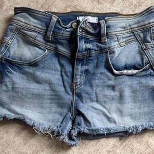 KanCan Light Blue Distressed Jean Shorts